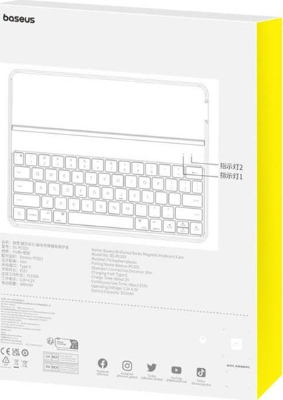 Mbrojtëse tablet me tastierë Baseus Brilliance, për iPad Pro 12.9", Bluetooth, e zezë