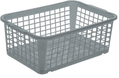Shportë organizuese Keeeper Fred, 30 x 20 cm, plastike, gri transparente