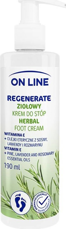 Крем за стапала On Line Herbal Regenerate, 190ml