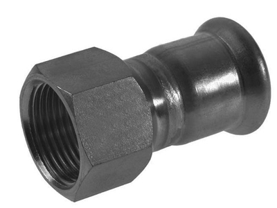 Zdrukthim me fileto femër KAN-therm Inox 28 x 1", çelik inox 316L, LBP