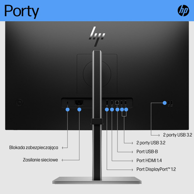 Monitor HP E27 G5, 27", 1920 x 1080, Full HD, 75 Hz, i zi