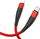 Kabllo USB C Redix QC 3.0, 3A, 1m, e kuqe