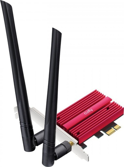 Kartë rrjeti Cudy BE9300, Wi‑Fi 7 tri band, Bluetooth 5.4, e zezë