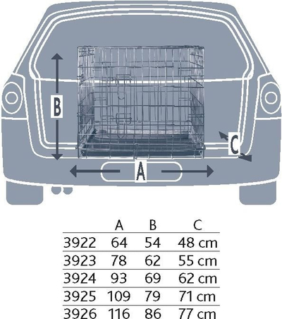 Kafaz transporti për qen Trixie Transport Cage, 93 x 69 x 62 cm, metal
