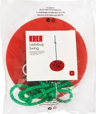 Lëkundëse disku Krea Ladybug Swing, Ø30 cm, deri 100 kg, e kuqe