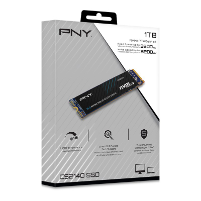 SSD PNY CS2140, 1TB, M.2 NVMe PCIe 4.0, црн