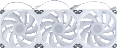 Ventilatorë kace Phanteks M25 140mm, D-RGB PWM, set me 3 copë, të bardhë
