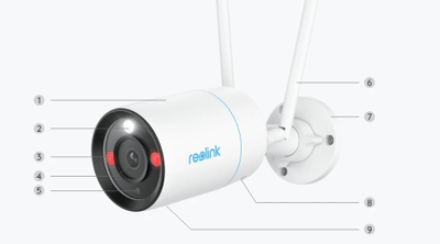 Kamerë sigurie Reolink Bullet W330, 4K, Wi-Fi dual band, e bardhë