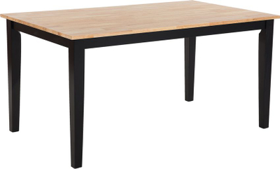 Tavolinë ngrënie Beliani GEORGIA, 150x90 cm, dru rubberwood, kornizë e zezë