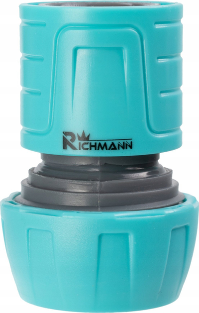 Lidhës uji për kopësht Richmann C0233, 3/4", plastik, ngjyrë turquoise