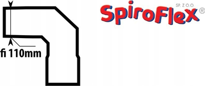 Bërryl i rregullueshëm SpiroFlex 110, inox, për oxhak dhe pompë termike, ngjyrë argjendtë
