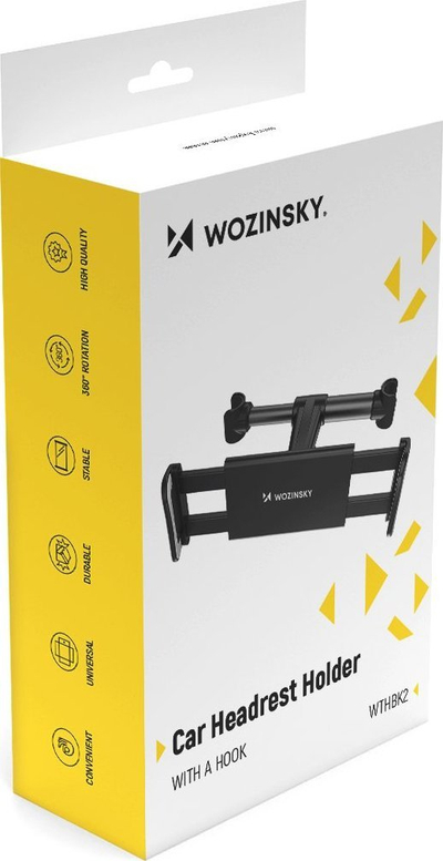 Mbajtëse makine Wozinsky WTHBK2 për telefon dhe tablet, 4-11", që rrotullohet 360°, e zezë