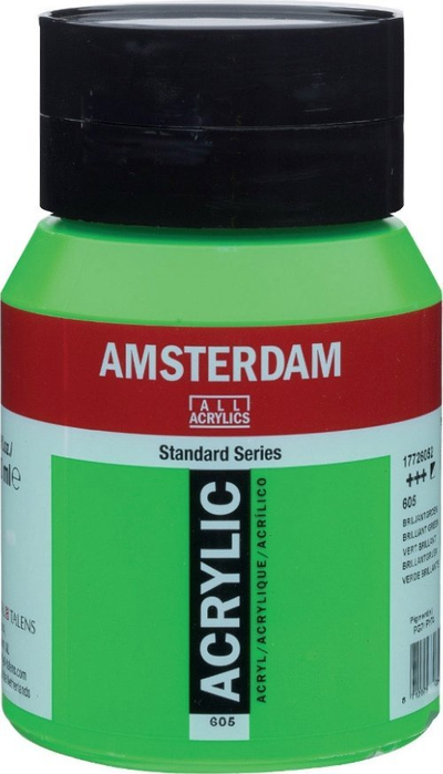 Bojë akrilike Amsterdam 605 Brilliant Green, 500 ml, jeshile e ndezur