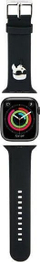 Rrip ore inteligente Karl Lagerfeld Karl Head NFT për Apple Watch 42/44, silikon, i zi