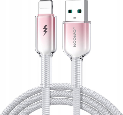 Kабел Joyroom S-A42 Crystal-Clear, USB-A во Lightning, 1.2m, 3A, бел