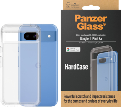 Kapotë PanzerGlass HardCase 1228 për Google Pixel 8a, mban goditjet, e përshtatshme për karikim wireless, transparente