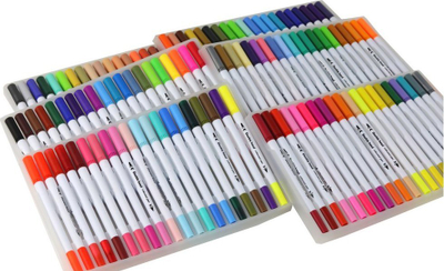 Set markera Leantoys Double-Sided, 80 ngjyra, kuti plastike me ndarje, shumëngjyrësh
