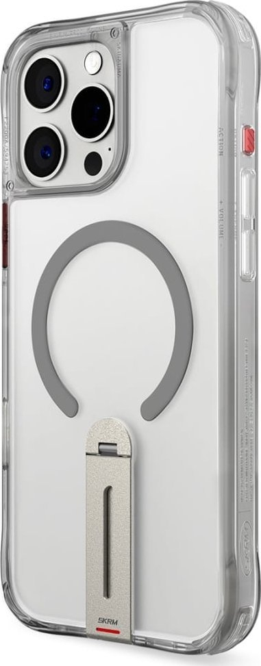 Заштитна маска Skinarma Helix за iPhone 16 Pro, магнетна MagSafe, држач 360°, титан