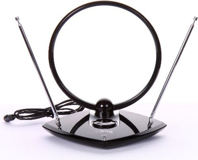 Внатрешна ТВ антена Star T-415A, VHF UHF FM, со засилување, црна