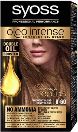Ngjyrë për flokë Syoss Dye Oleo Intense, nr. 8-60, Honey Blonde