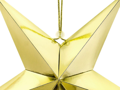 Yll dekorativ prej letre Paper Star 45 cm, ngjyrë ari