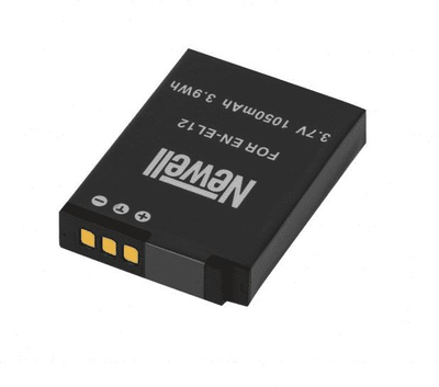 Батерија за камера Newell EN-EL12, 1050mAh, литиум-јонска, црна