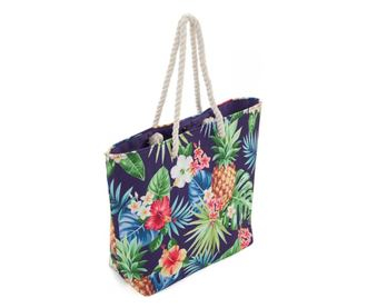 Çantë plazhi Heinner Tropical, 50x38x35cm, kanavacë poliestër, me dekorime tropikale