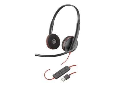 Kufje Poly Plantronics Blackwire C3225 – USB-A, Stereo, të Zeza