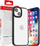 Mbrojtëse telefoni MX Ribbed Cam për iPhone 13 Pro Max, kornizë gome, pjesa mbrapa transparente, e zezë