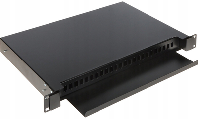 Patch panel optik PPO 1U 24 porta, për SC LC, i zi