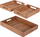 Set tabakash druri Home Styling Collection Serving Tray Teak, 3 copë, 39x29x5 cm, ngjyrë druni natyrale