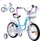 Biçikletë për kalamaj RoyalBaby Cute Bike 14" Little Swan RB14-18, me rrota ndihmëse, shportë, ngjyrë turquoise