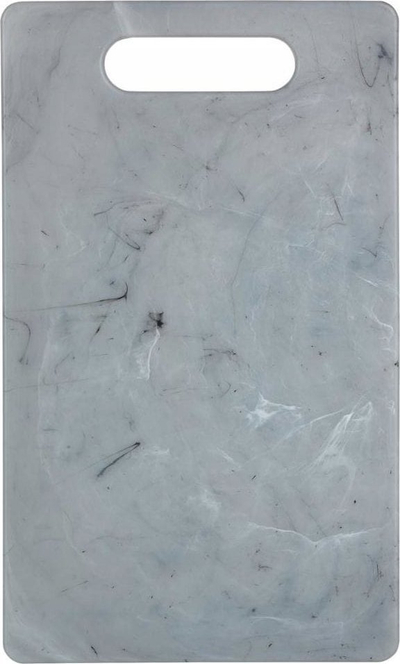 Dërrasë prerëse Rotho White Marble, 25 x 15 cm, plastike, gri mermeri