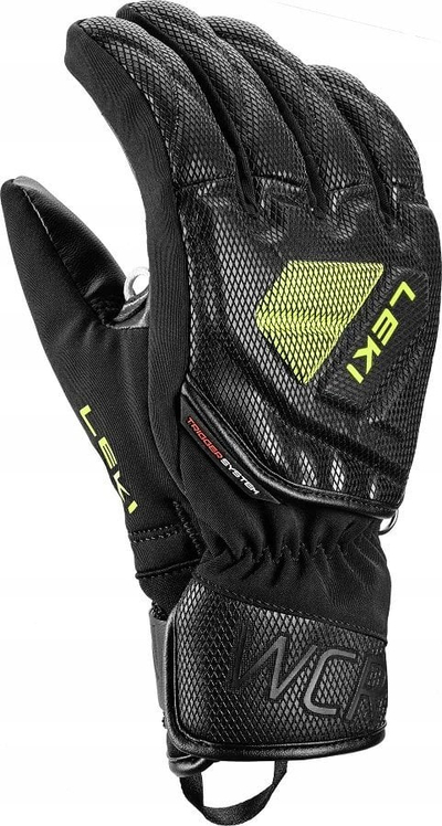 Doreza skish Leki WCR C-Tech 3D, për fëmijë, të papërshkueshme nga uji, të zeza Neon Yellow, nr 4