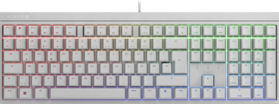 Tastierë gaming CHERRY MX 2.0S RGB, mekanike, USB QWERTZ gjerman, e bardhë