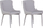 Set karrigesh ngrënieje SOLANO, 2 copë, material stofi, gri e çelët