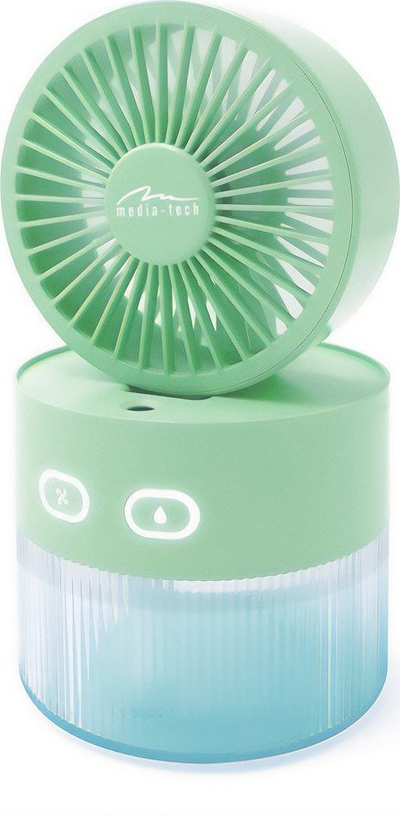 Lagështues ajri me ventilator Media Tech Breeze Fan MT6515, 350ml, portativ, i bardhë