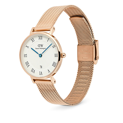 Ora dore Daniel Wellington Petite, 28mm, chronograf, rozë gold