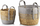 Set shporta ruajtje Mondex Bali Pal, 2 copë, seagrass, gri natyrale