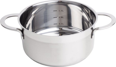 Set tenxherësh inoksi Berretti Breva BR 6385, 4 copa, i përshtatshëm për induksion