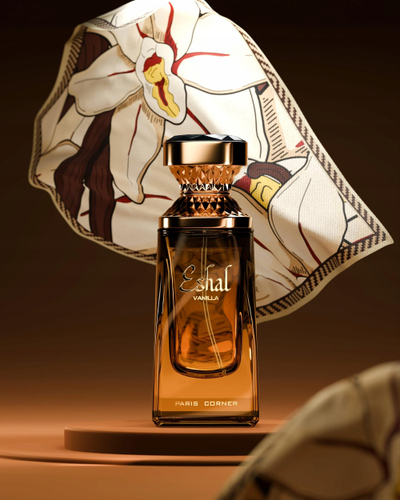 Parfum Paris Corner Reham Vanilla Mood EDP, 100ml, aromë vanilje, shishe krem me ar