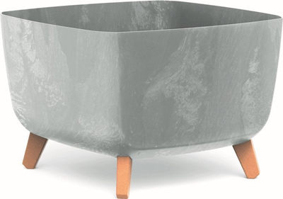Vazo dekorative GRACIA Square, efekt betoni, 39 cm, gri