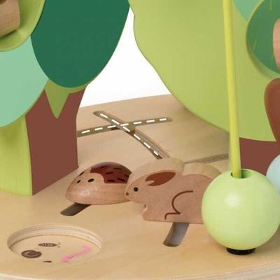 Дрвена играчка лавиринт Classic World Forest Life, 5 делови, повеќебојна