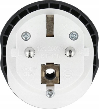 Adapter udhëtimi Blue Star GO TO Europe Type E, 16A 250V, i bardhë e zezë