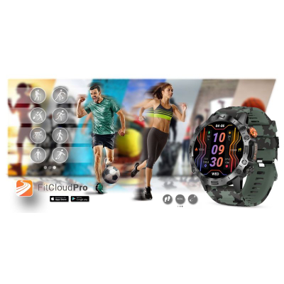 Smartwatch Gravity GT20 6, ekran AMOLED 1.43", Bluetooth 5.0, i zi