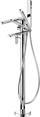 Rubinet banjoje Deante Alpinia, për vaskë në këmbë, 88 cm, krom