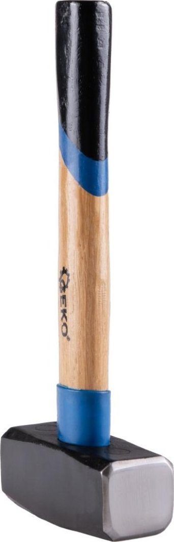 Çekiç shtrimi Geko 1500g, kapak gome, dorezë druri, i zi