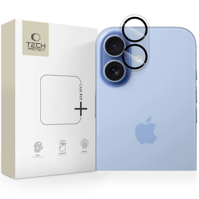 Mbrojtës kamere Tech-Protect Cam Fit+ për iPhone 17, xham i fortë i temperum, transparent