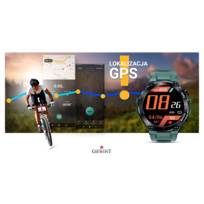 Smartwatch Giewont GW460-2, GPS, sportiv, jeshil
