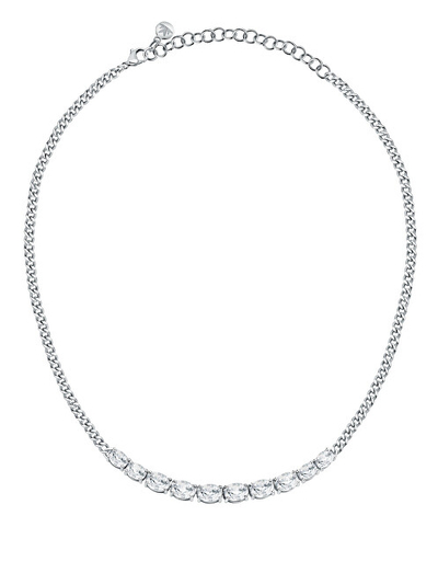 Qafore Colori SAVY10, çelik inox, gurë zircon, ngjyrë argjendi